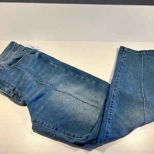 Nicole Miller SOHO High Rise Straight Jeans Front Seam Size 8 NWT